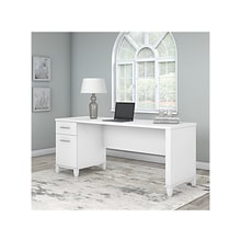 Bush Furniture Somerset 72W Office Desk with Drawers, White (WC81972)