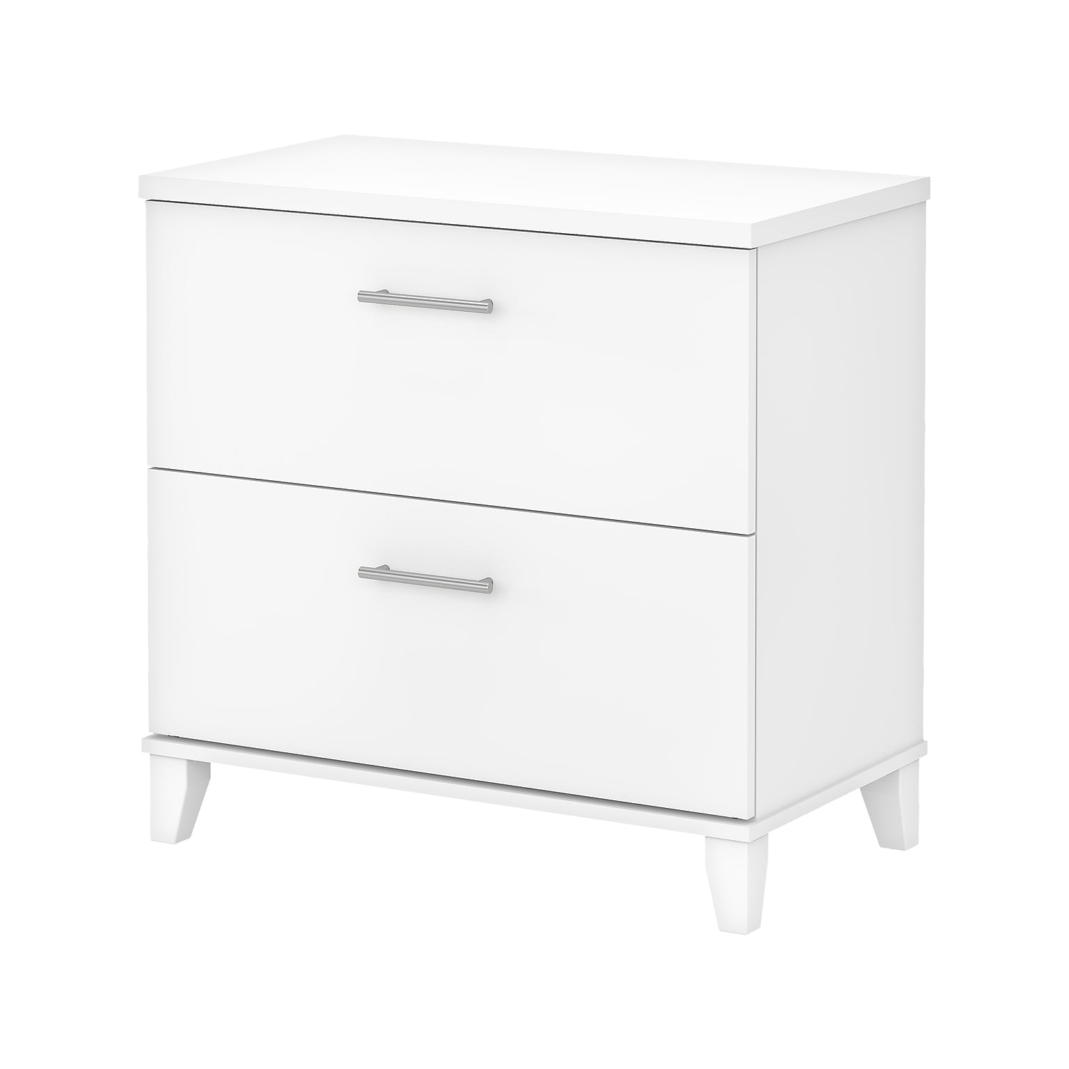 Bush Furniture Somerset 2-Drawer Lateral File Cabinet, Letter/Legal, White, 30 (WC81980)