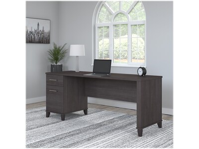 Bush Furniture Somerset 72W Office Desk with Drawers, Storm Gray (WC81572)