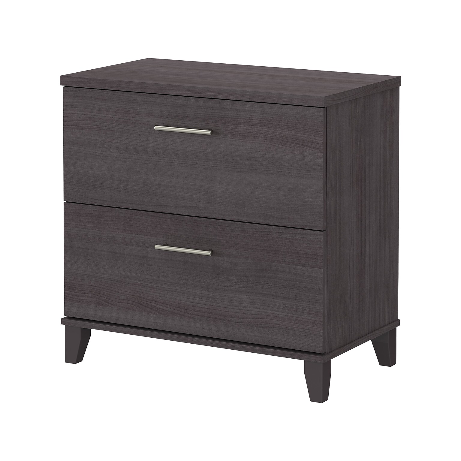 Bush Furniture Somerset 2-Drawer Lateral File Cabinet, 29 x 30, Letter/Legal, Storm Gray (WC81580)