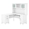 Bush Furniture Somerset 60W L Shaped Desk with Hutch, White (SET002WH)