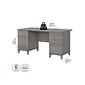 Bush Furniture Somerset 60"W Office Desk with Drawers, Platinum Gray (WC81228K)