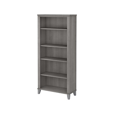 Bush Furniture Somerset 5-Shelf 65H Bookcase, Platinum Gray (WC81265)