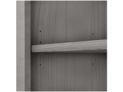 Bush Furniture Somerset 65"H 5-Shelf Bookcase with Adjustable Shelves, Platinum Gray Laminate (WC81265)