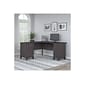 Bush Furniture Somerset 60"W L Shaped Desk with Storage, Storm Gray (WC81530K)