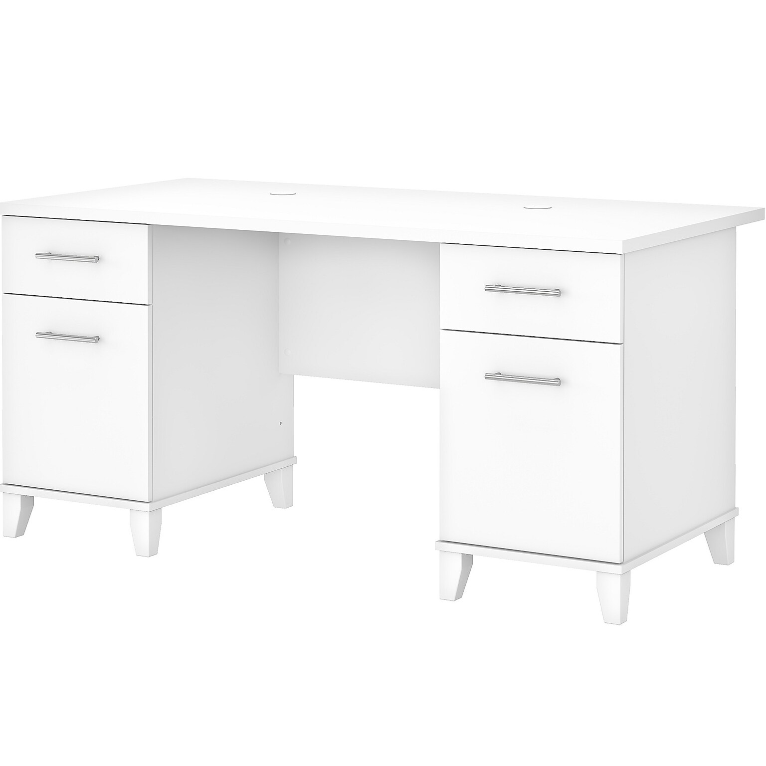 Bush Furniture Somerset 60W Office Desk with Drawers, White (WC81928K)