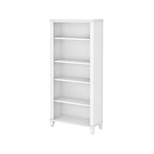 Bush Furniture Somerset 5-Shelf 65H Bookcase, White (WC81965)