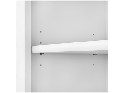 Bush Furniture Somerset 65"H 5-Shelf Bookcase with Adjustable Shelves, White Laminate (WC81965)