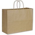 Bags & Bows 12.5H x 16W x 6D Kraft Paper Shopping Bags, Kraft, 250/Carton (29-RK)
