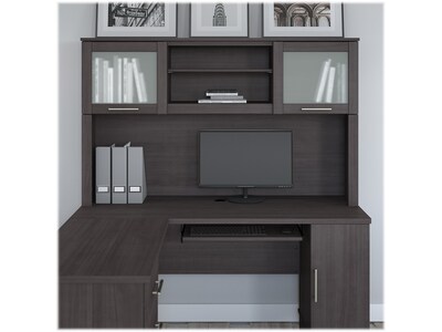 Bush Furniture Somerset 60"W Desktop Hutch, Storm Gray (WC81531)