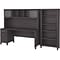 Bush Furniture Somerset 72 Computer Desk with Hutch and 5-Shelf Bookcase, Storm Gray (SET020SG)