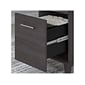 Bush Furniture Somerset 72"W Office Desk with Hutch and 5 Shelf Bookcase, Storm Gray (SET020SG)