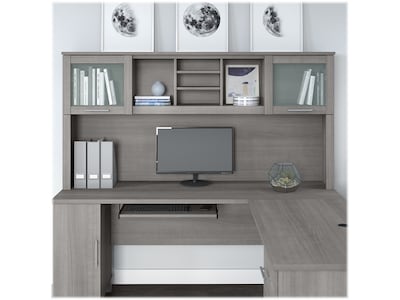 Bush Furniture Somerset 72"W Desktop Hutch, Platinum Gray (WC81211)