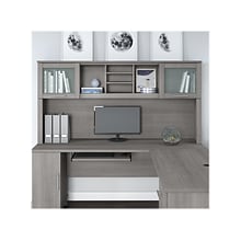 Bush Furniture Somerset 72W Desktop Hutch, Platinum Gray (WC81211)