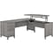 Bush Furniture Somerset 72W 3 Position Sit to Stand L Shaped Desk, Platinum Gray (SET014PG)