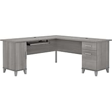 Bush Furniture Somerset 72W L Shaped Desk with Storage, Platinum Gray (WC81210K)