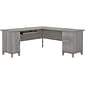 Bush Furniture Somerset 72W L Shaped Desk with Storage, Platinum Gray (WC81210K)