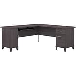 Bush Furniture Somerset 72W L-Shaped Desk with Storage, Storm Gray (WC81510K)