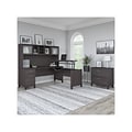 Bush Furniture Somerset 72W 3 Position Sit to Stand L Shaped Desk with Hutch and File Cabinet, Stor