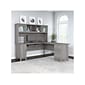 Bush Furniture Somerset 72"W L-Shaped Desk with Hutch, Platinum Gray (SET001PG)