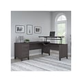 Bush Furniture Somerset 72W 3 Position Sit to Stand L Shaped Desk, Storm Gray (SET014SG)