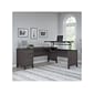 Bush Furniture Somerset 72"W 3 Position Sit to Stand L Shaped Desk, Storm Gray (SET014SG)