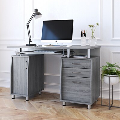 Techni Mobili 48" Computer Desk, Gray (RTA-4985-GRY)
