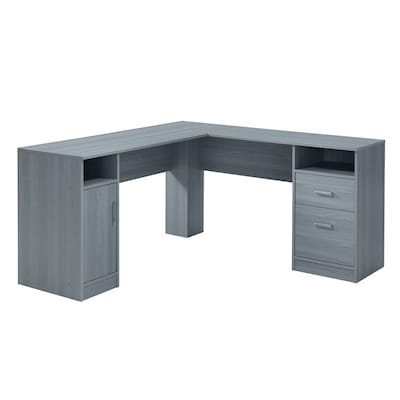 Techni Mobili 60 MDF L-Shaped Desk, Gray (RTA-8412L-GRY)