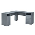 Techni Mobili 60 MDF L-Shaped Desk, Gray (RTA-8412L-GRY)