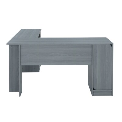 Techni Mobili 60" MDF L-Shaped Desk, Gray (RTA-8412L-GRY)