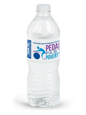 Custom Water Bottle Label, 1.75 x 8.25 Rectangle, 1 Standard Color, 1-Sided