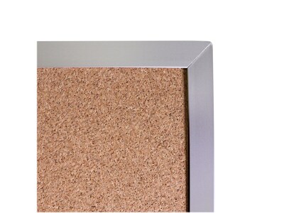 Ghent Combination Board Mobile Dry-Erase Whiteboard, Aluminum Frame, 4' x 3' (ARMK43)