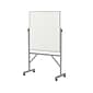 Ghent Steel Mobile Dry-Erase Whiteboard, Aluminum Frame, 4' x 3' (ARMM43)