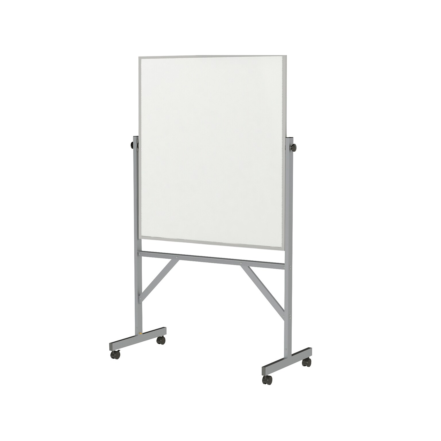 Ghent Porcelain Mobile Dry-Erase Whiteboard, Aluminum Frame, 4 x 3 (ARM1M143)
