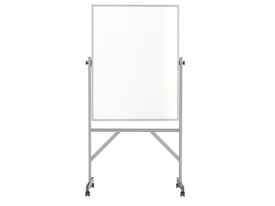 Ghent Porcelain Mobile Dry-Erase Whiteboard, Aluminum Frame, 4 x 3 (ARM1M143)