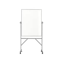 Ghent Porcelain Mobile Dry-Erase Whiteboard, Aluminum Frame, 4 x 3 (ARM1M143)