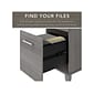 Bush Furniture Somerset 72"W Office Desk with Hutch and 5 Shelf Bookcase, Platinum Gray (SET020PG)