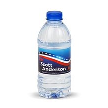 Custom Water Bottle Label, 2 3/8 x 9  Rectangle, Full Color, 1-Sided