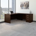 Bush Business Furniture Westfield 72W L Shaped Desk with 48W Return and Mobile File Cabinet, Mocha C