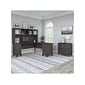 Bush Furniture Somerset 72W L-Shaped Desk with Hutch and Lateral File Cabinet, Storm Gray (SET009SG