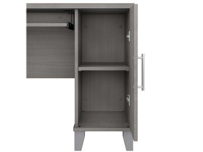 Bush Furniture Somerset 60"W L Shaped Desk with Storage, Platinum Gray (WC81230K)