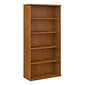 Bush Business Furniture Corsa Collection in Natural Cherry Finish; Open Double Bookcase, Ready to As