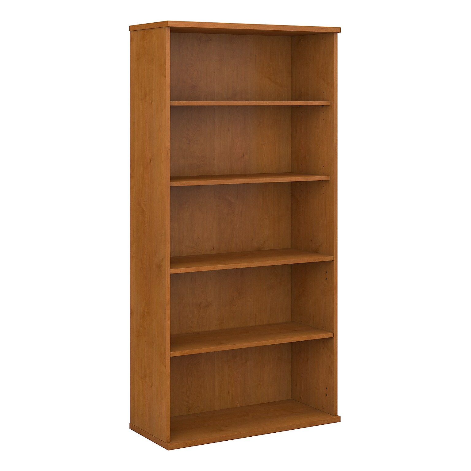 Bush Business Furniture Corsa Collection in Natural Cherry Finish; Open Double Bookcase, Ready to Assemble