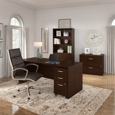 Bush Business Furniture Westfield 72"W Office Desk, Mocha Cherry (WC12936)