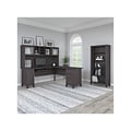Bush Furniture Somerset 72W L-Shaped Desk with Hutch and 5-Shelf Bookcase, Storm Gray (SET011SG)