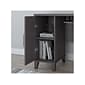 Bush Furniture Somerset 72"W L Shaped Desk with Hutch and 5 Shelf Bookcase, Storm Gray (SET011SG)