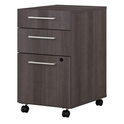 Bush Business Furniture 400 Series 3 Drawer Mobile File Cabinet, Storm Gray (400SMP3BBFSG)