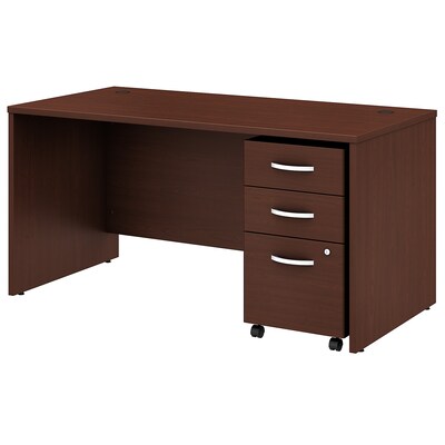 Bush Business Furniture Studio C 59 Computer Desk with File Cabinet, Harvest Cherry (STC014CSSU)
