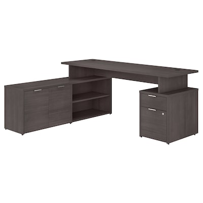 Bush Business Furniture Jamestown 72W L Shaped Desk with Drawers, Storm Gray (JTN009SGSU)