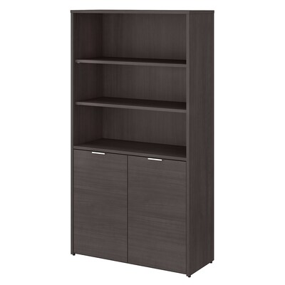 Bush Business Furniture Jamestown 66H 5-Shelf Bookcase with Adjustable Shelves, Storm Gray Laminate